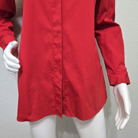 Lafayette 148 Red Tunic Careerwear Top Size S - Picture 7 of 13